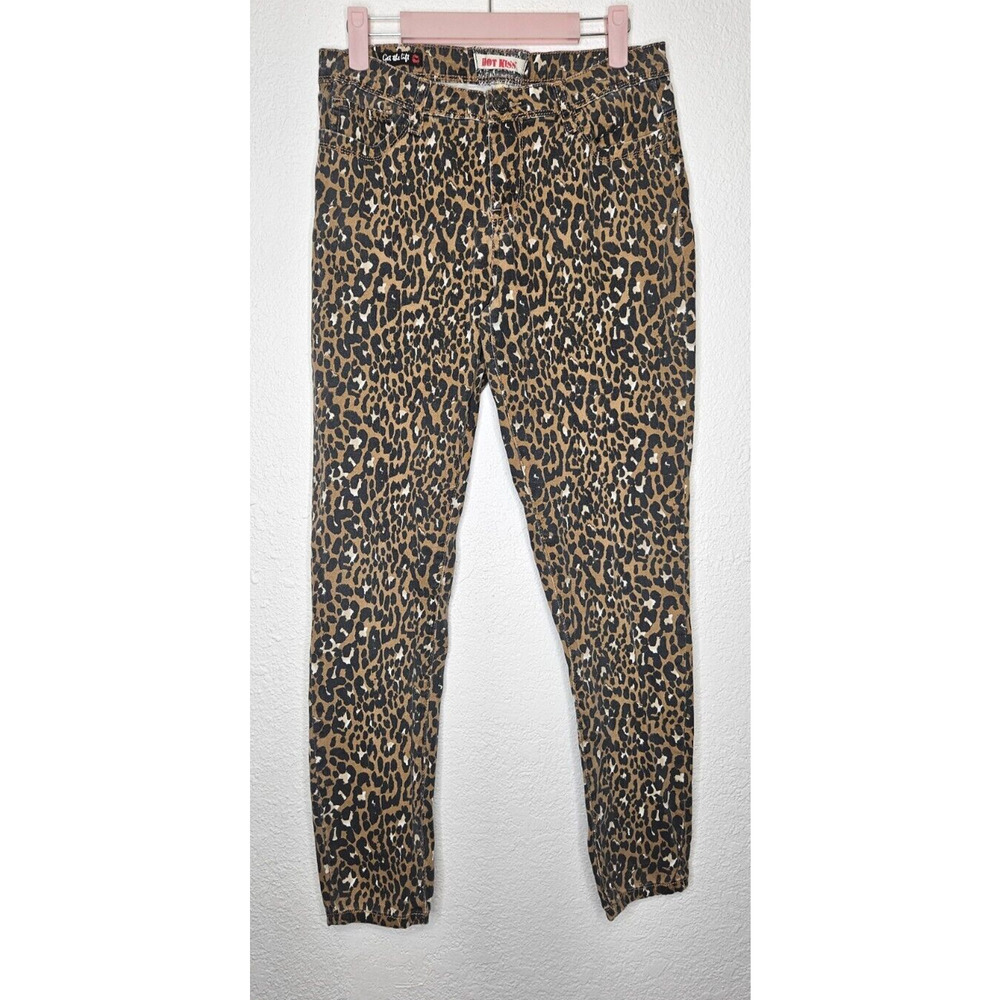 Hot Kiss Vintage 90s Womens Pants 11 Tan Leopard Print Butt Lifting Skinny Jeans